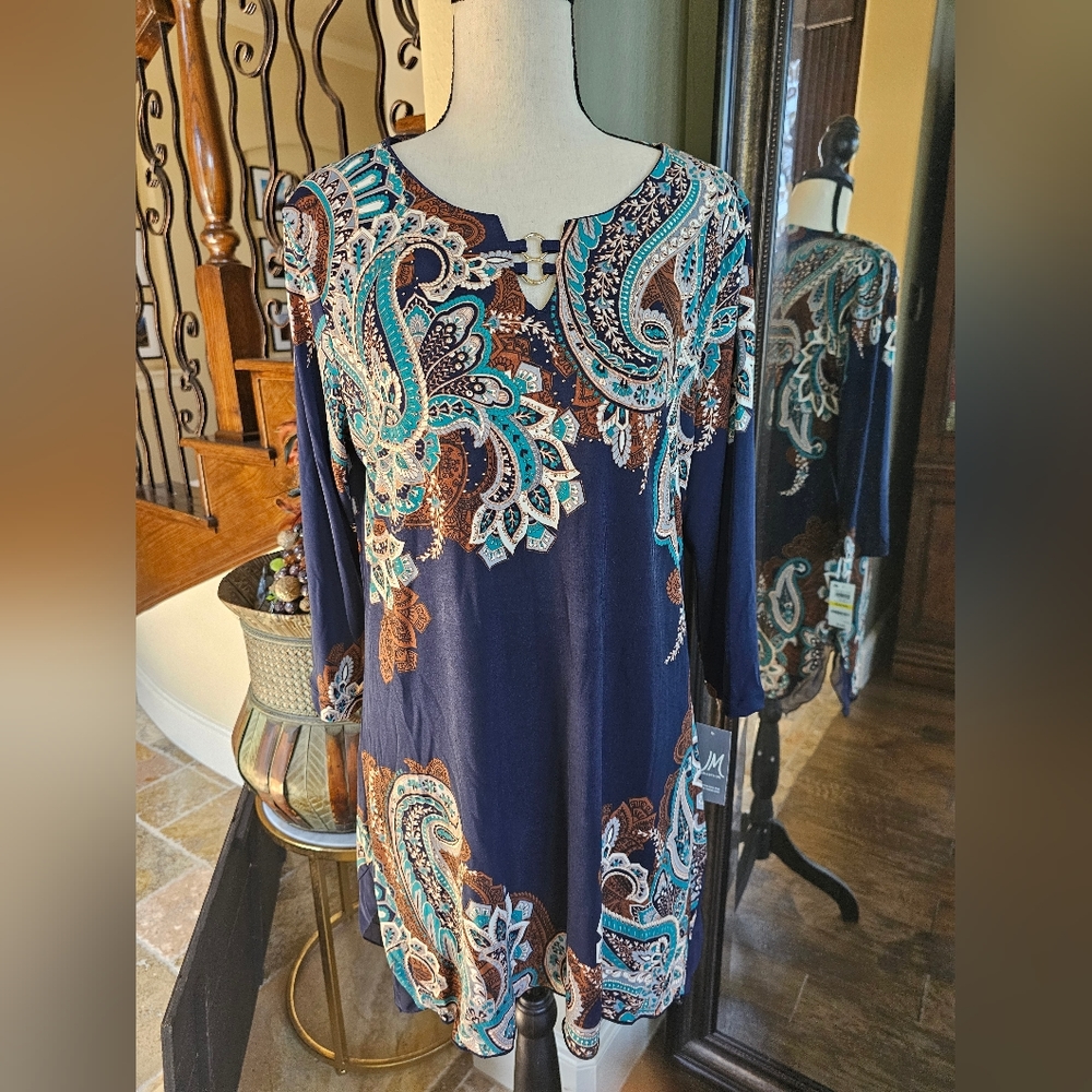 JM Collection Fall Blouse